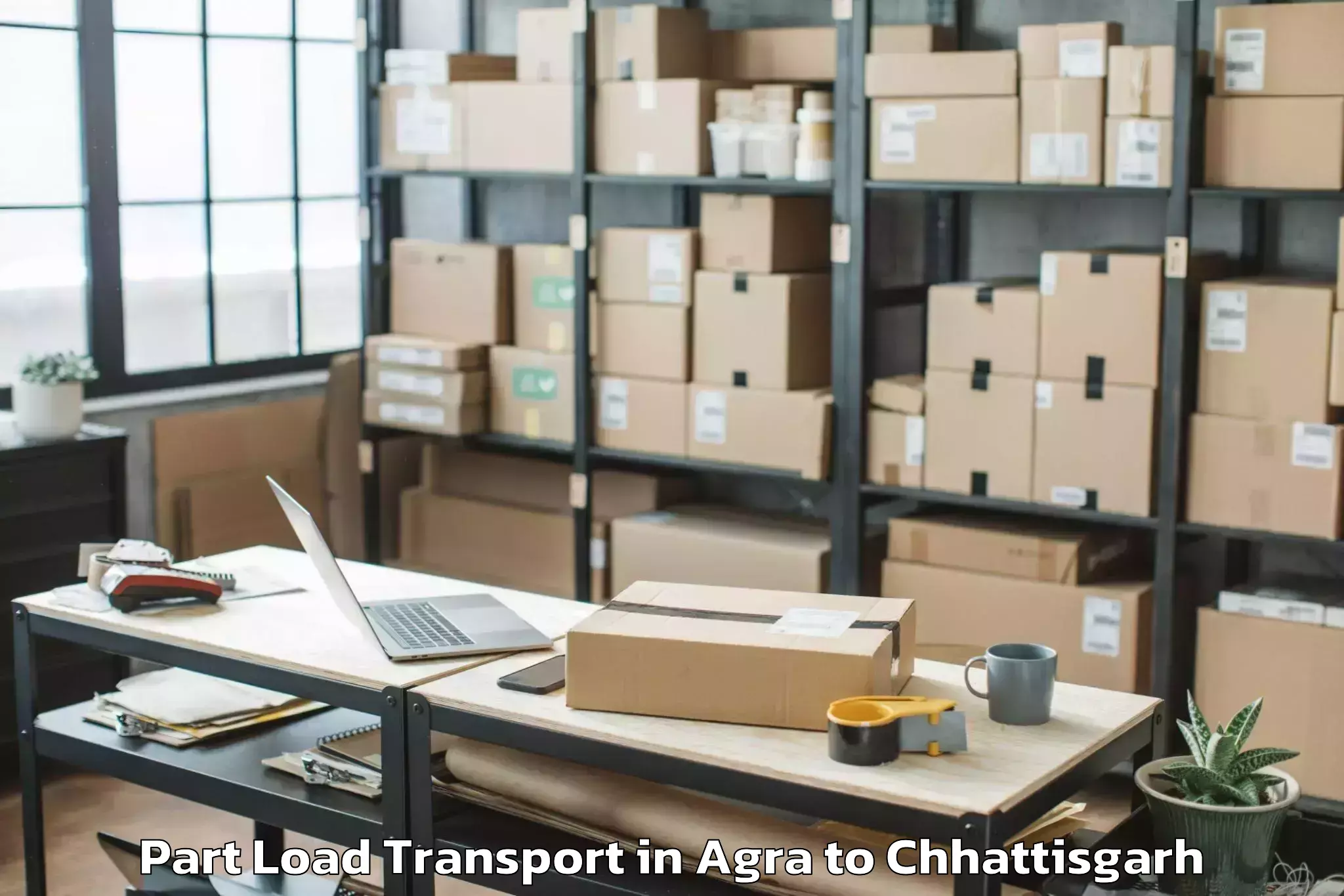 Book Agra to Pharsabahar Part Load Transport Online